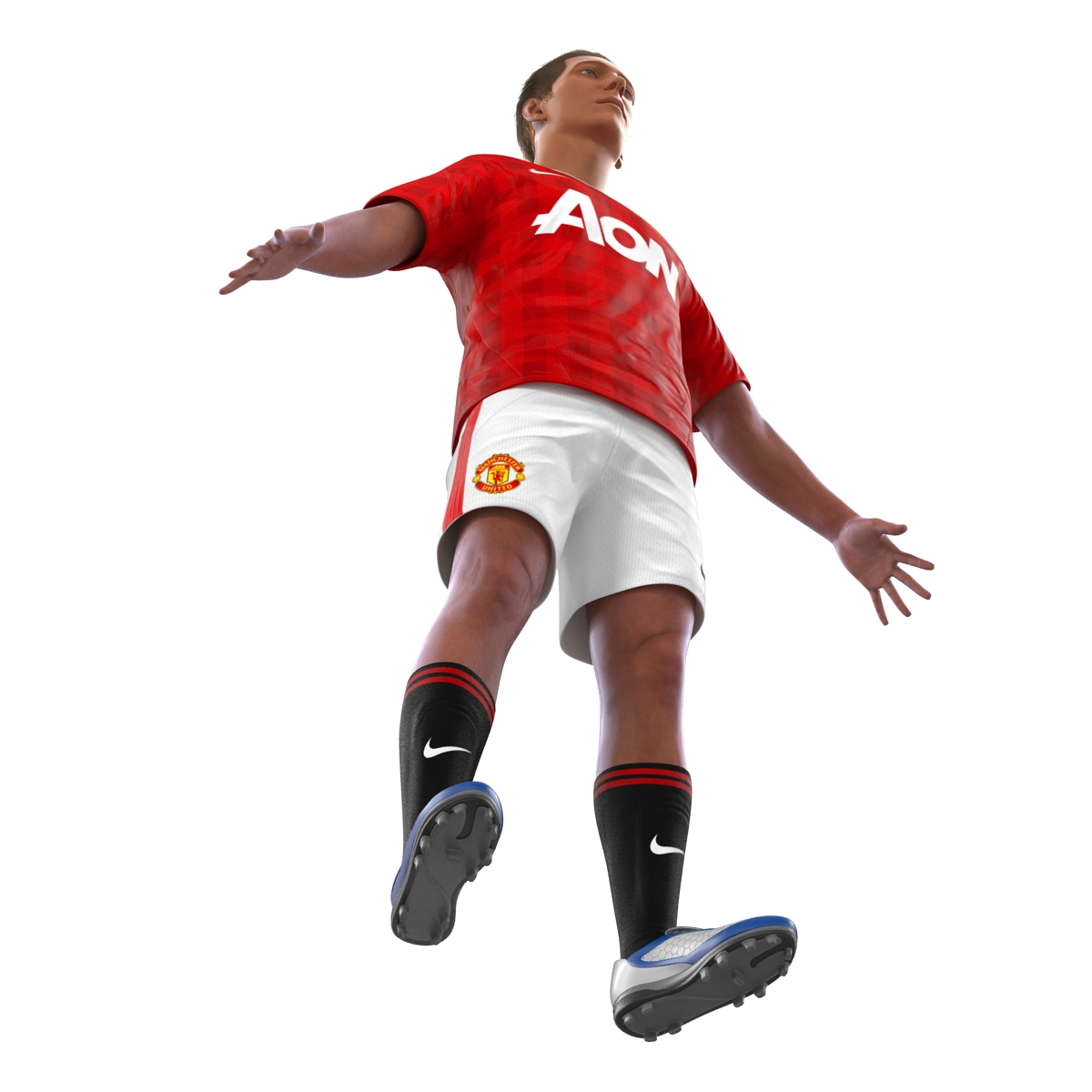 3D Soccer Player Manchester United Rigged model