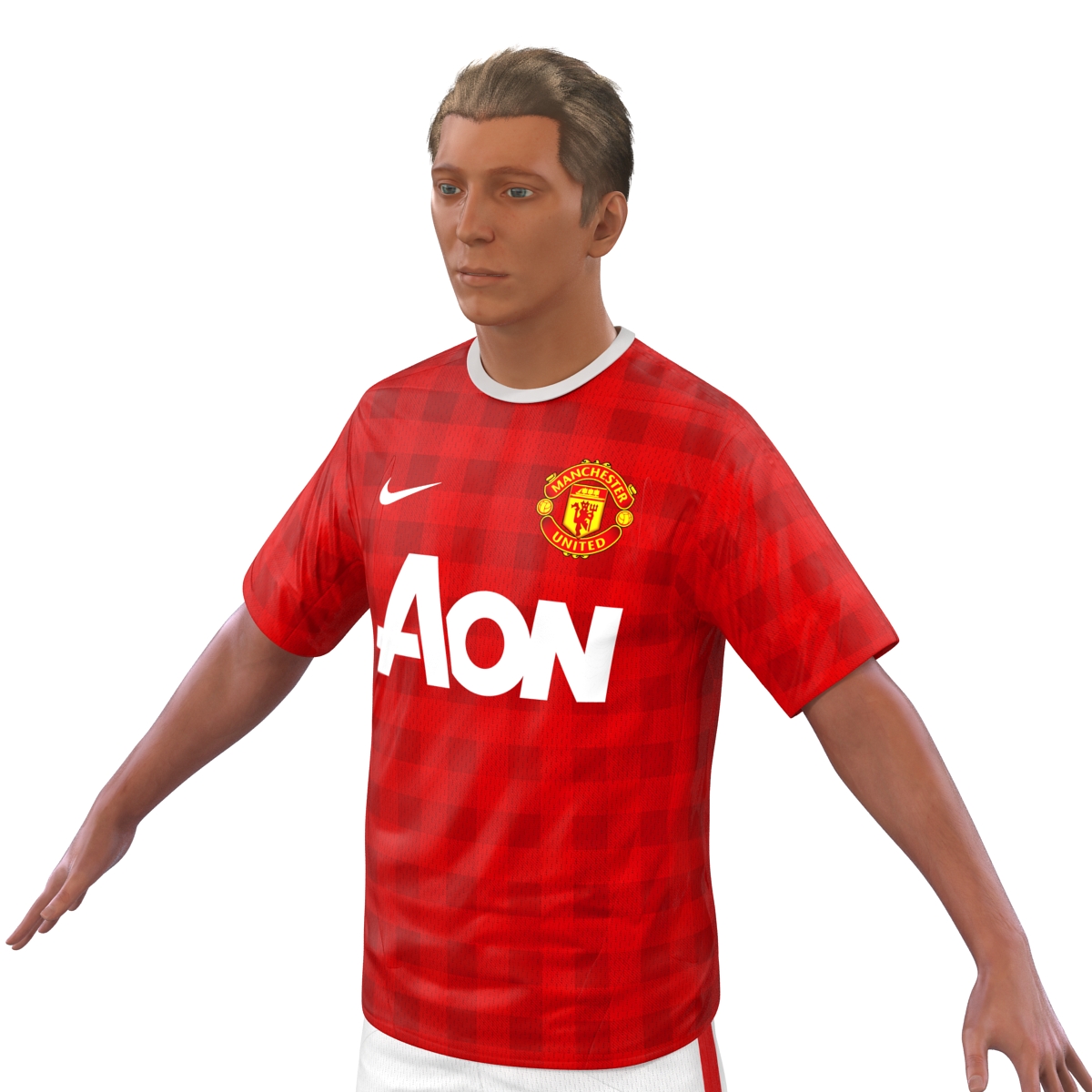 3D Soccer Player Manchester United Rigged model