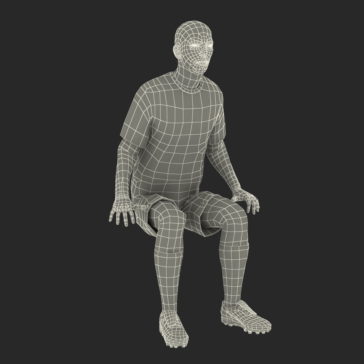 3D Soccer Player Manchester United Rigged model