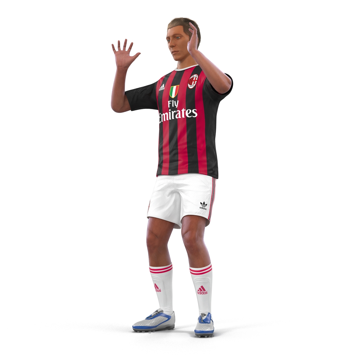 3D Soccer Player Milan Rigged 2 model