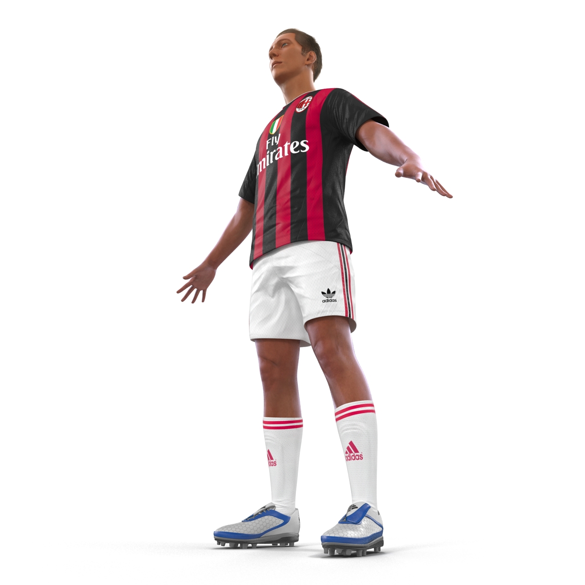 3D Soccer Player Milan Rigged 2 model