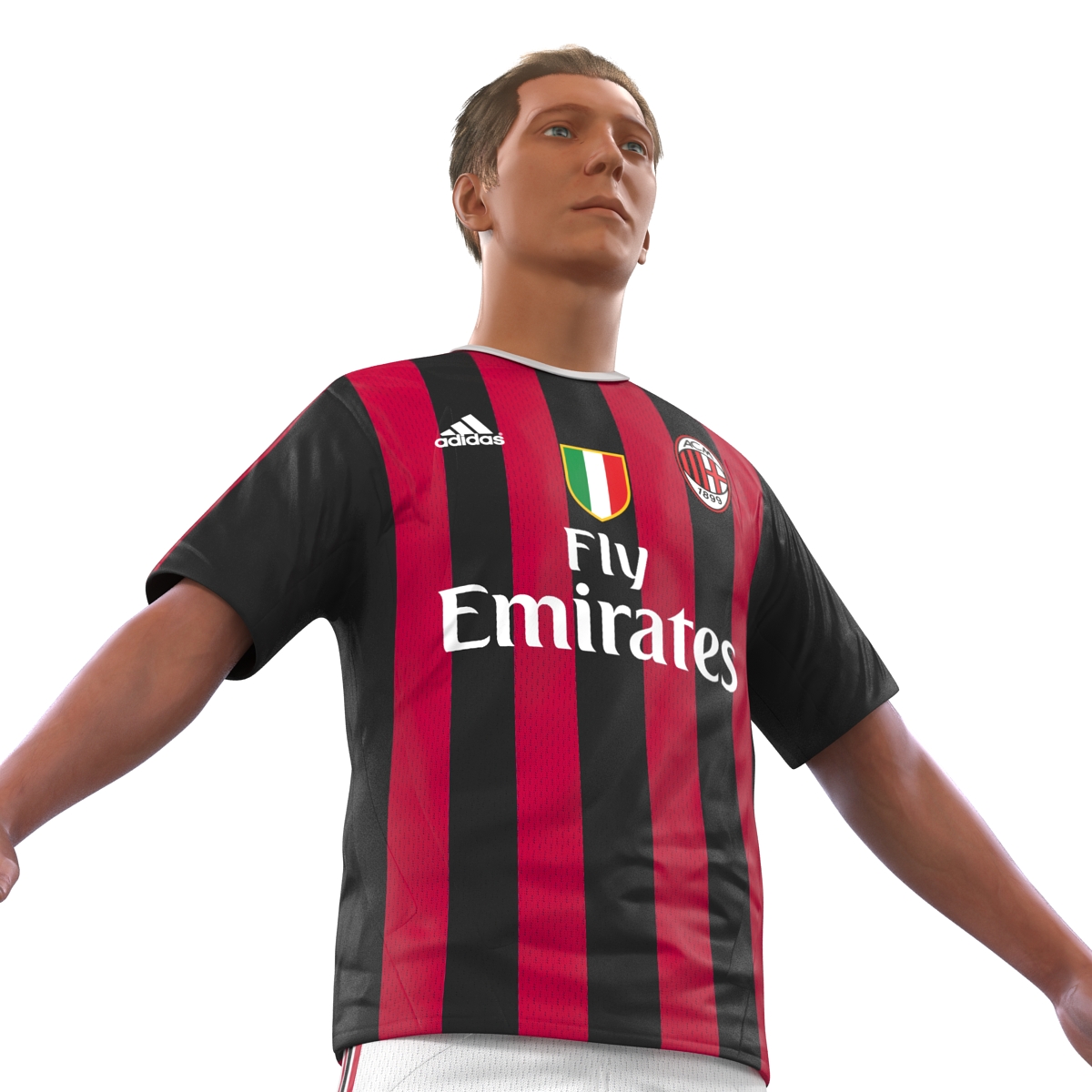 3D Soccer Player Milan Rigged 2 model