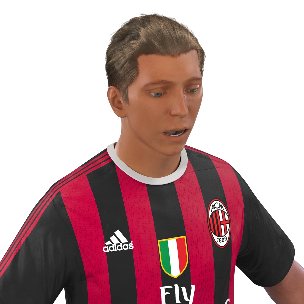 3D Soccer Player Milan Rigged 2 model