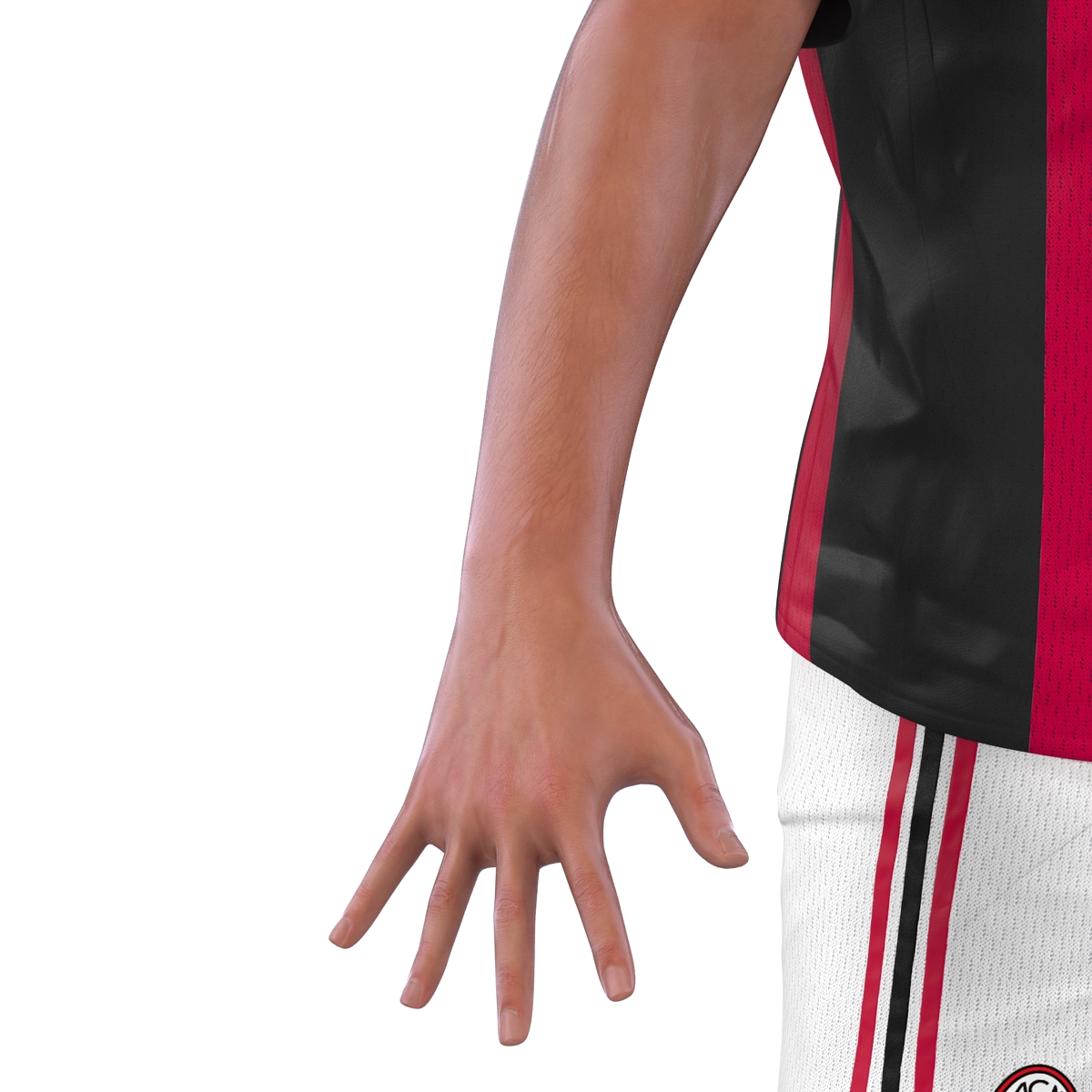 3D Soccer Player Milan Rigged 2 model