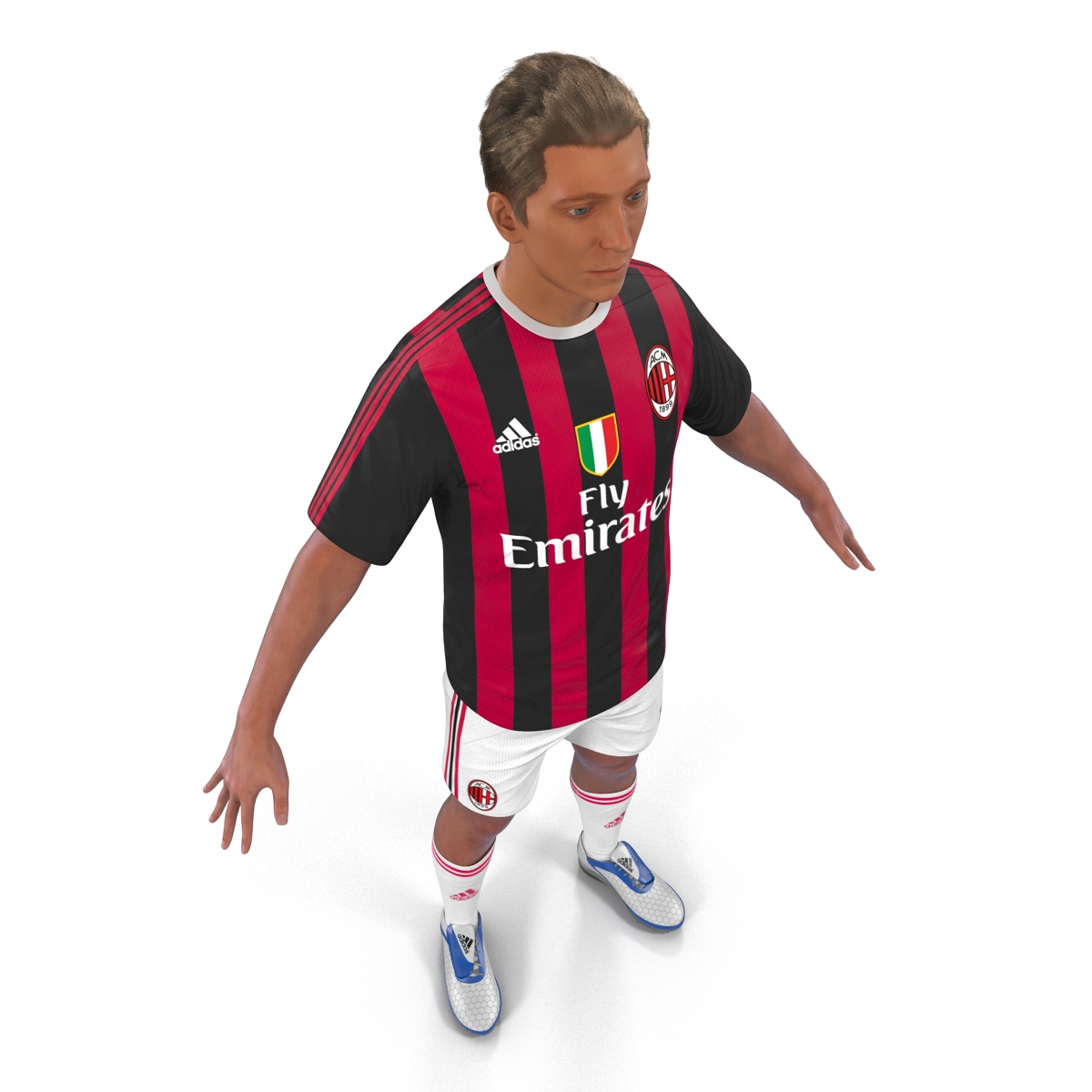 3D Soccer Player Milan Rigged