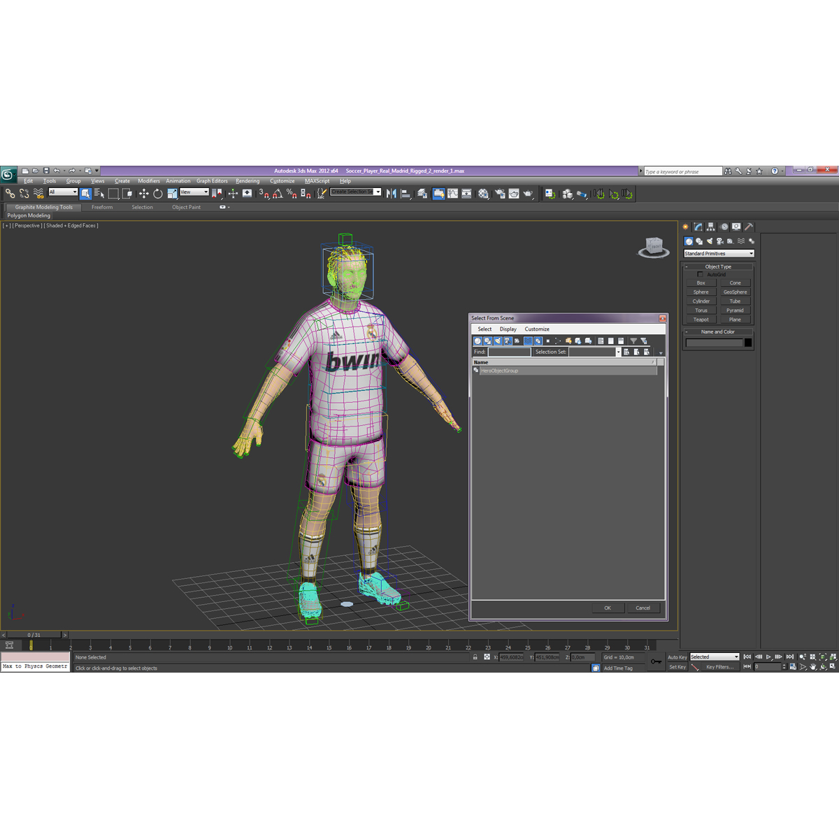 Soccer Player Real Madrid Rigged 3D