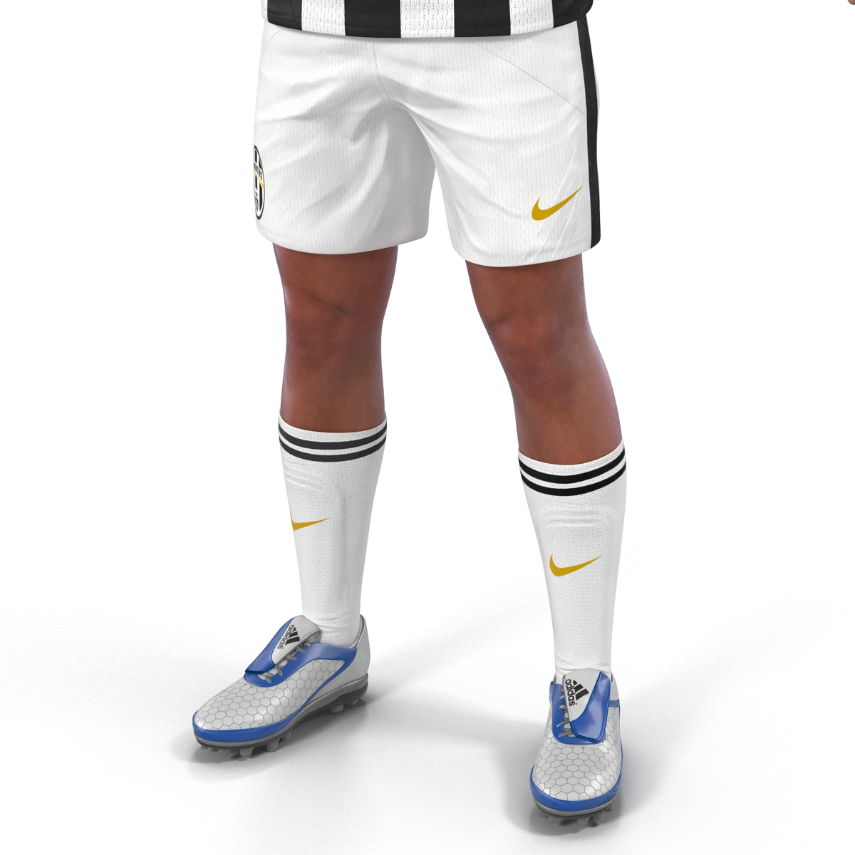 Soccer Player Juventus with Hair 3D