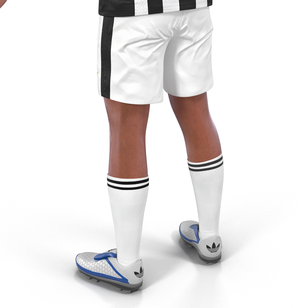 Soccer Player Juventus with Hair 3D