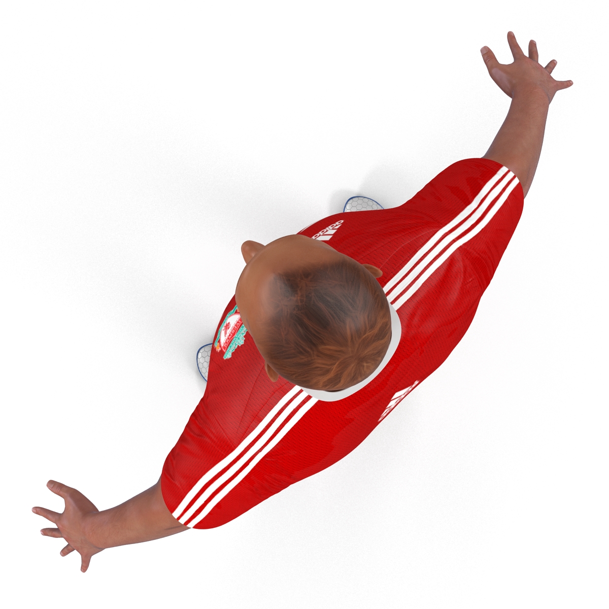 3D Soccer Player Liverpool model