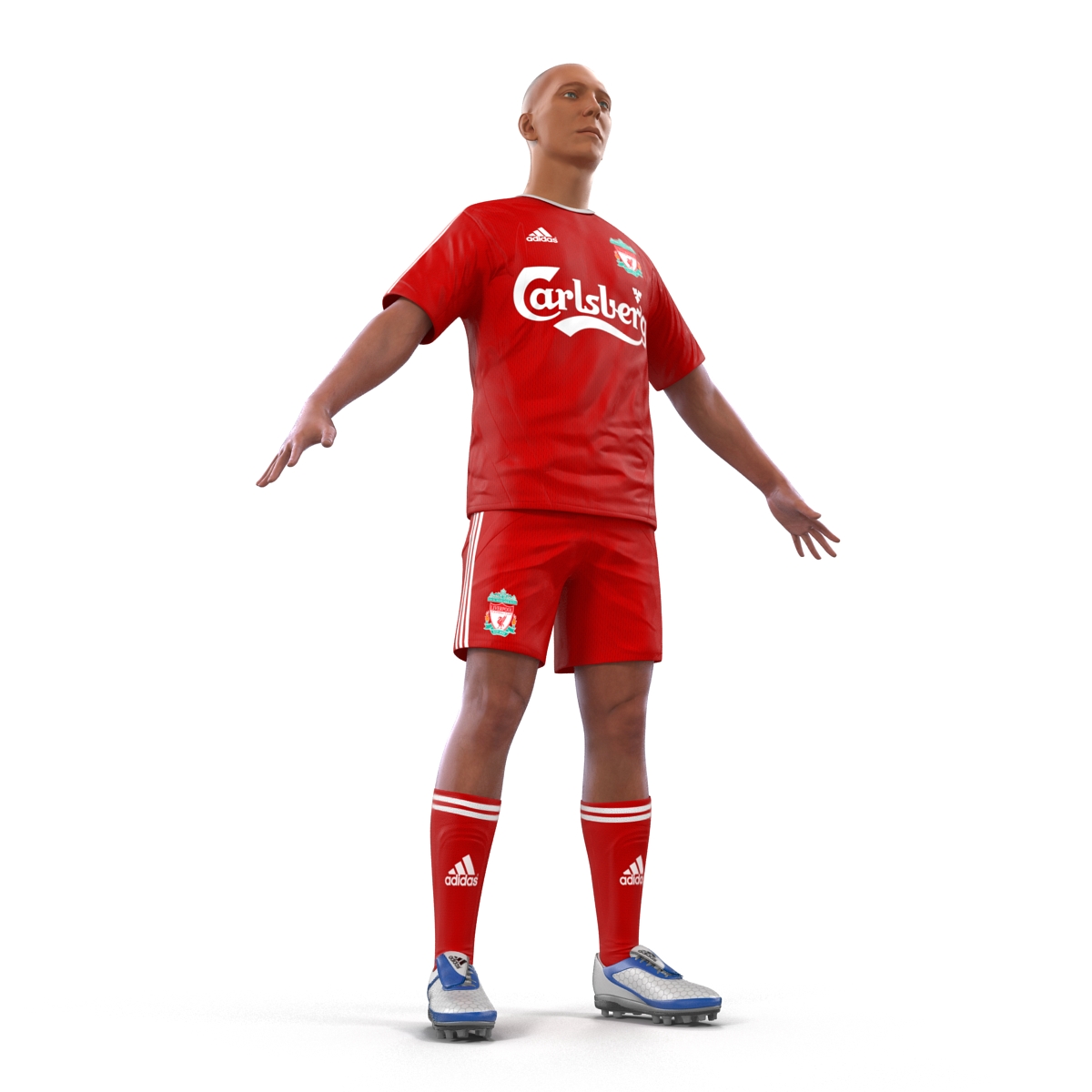 3D Soccer Player Liverpool model