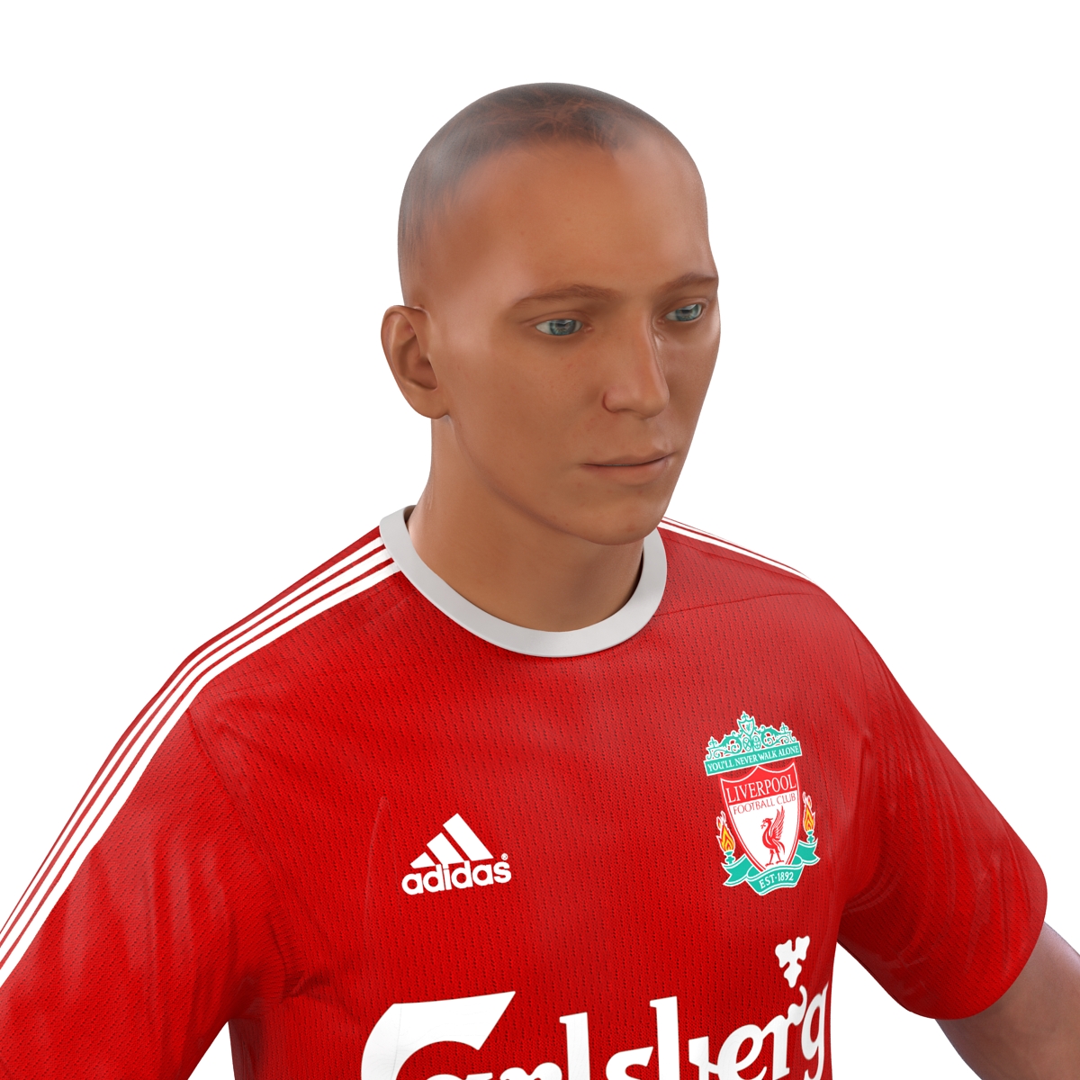 3D Soccer Player Liverpool model