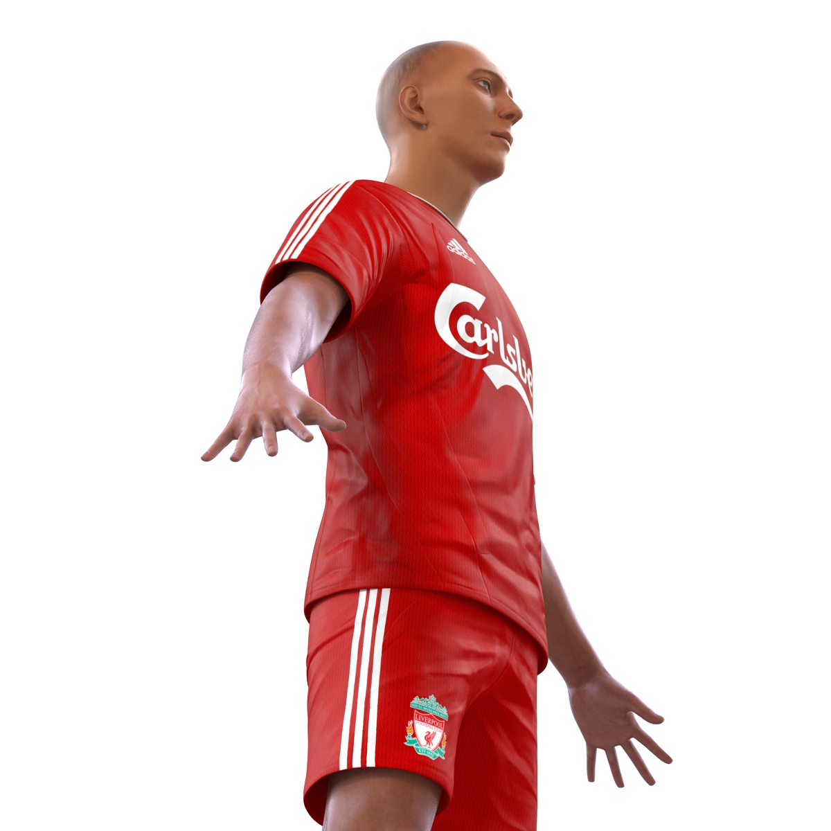 3D Soccer Player Liverpool model