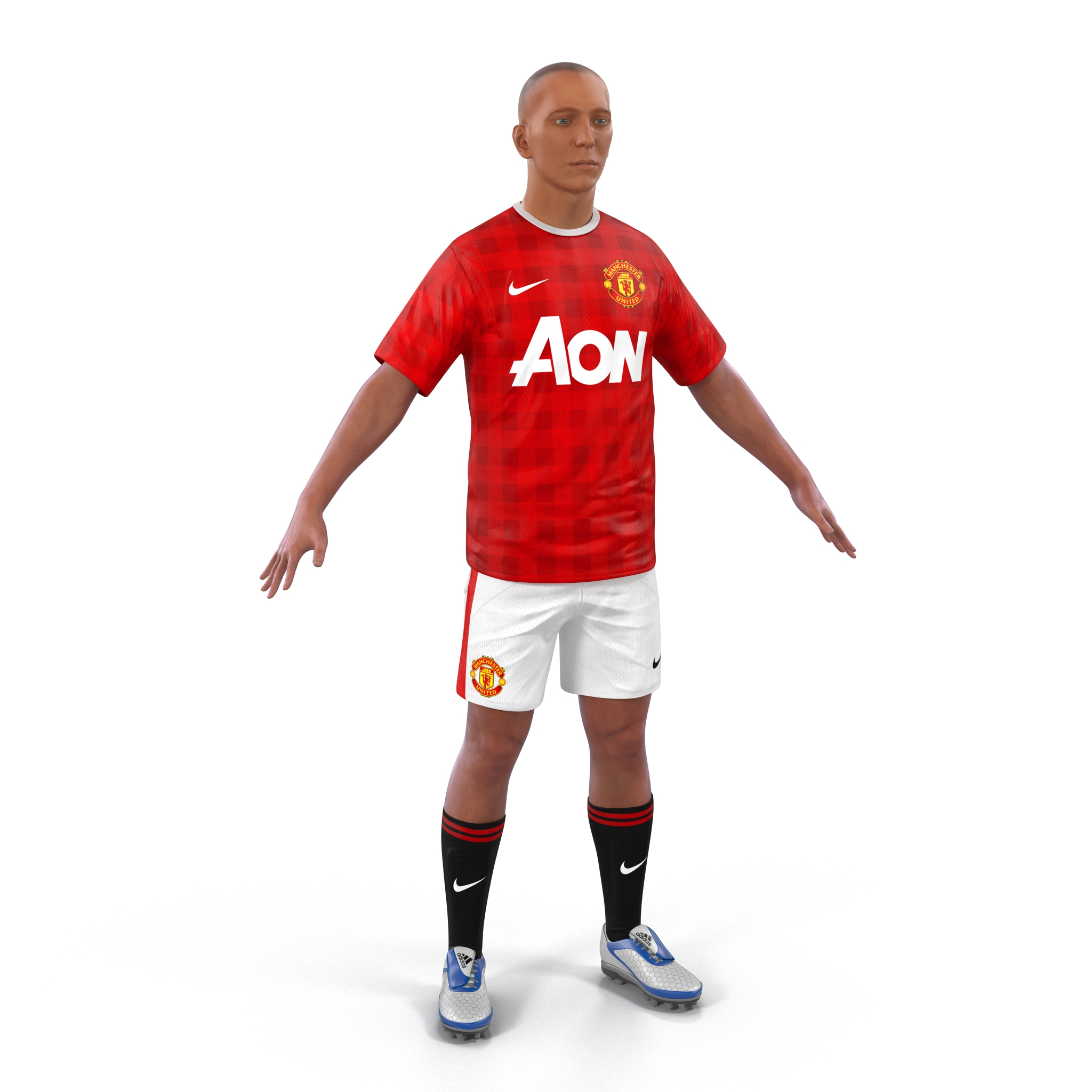 3D Soccer Player Manchester United