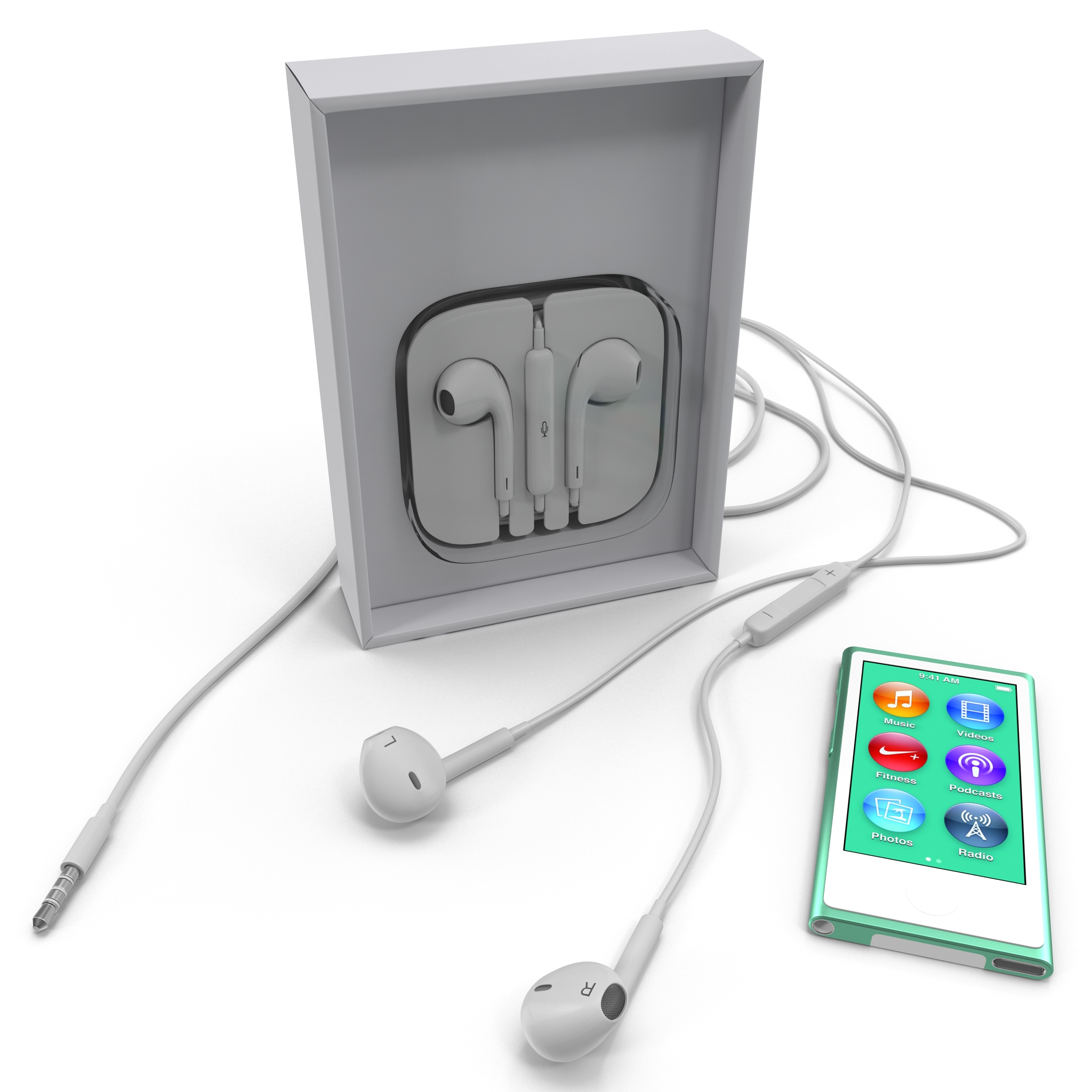 iPod Nano Green Set 3D model