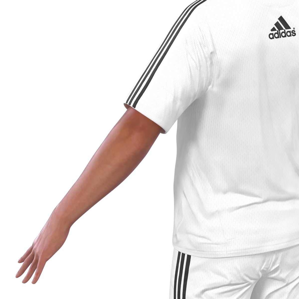 3D model Soccer Player Real Madrid with Hair