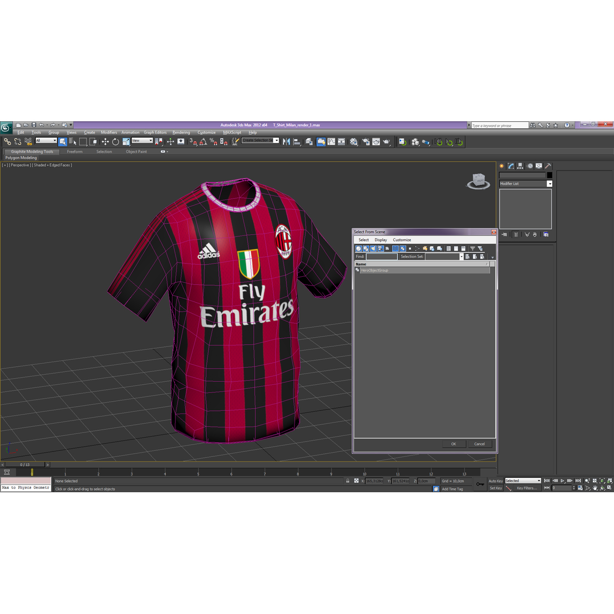 3D T Shirt Milan model