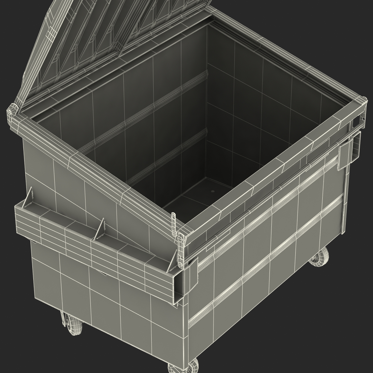 Dumpster White 3D model