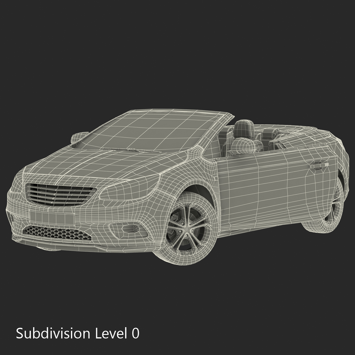 Generic Cabriolet Rigged 3D model