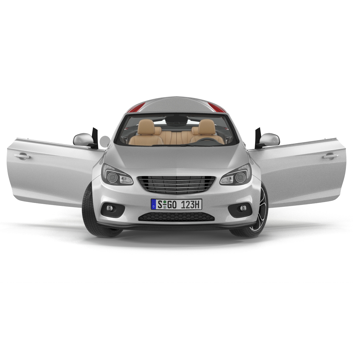 Generic Cabriolet Rigged 3D model