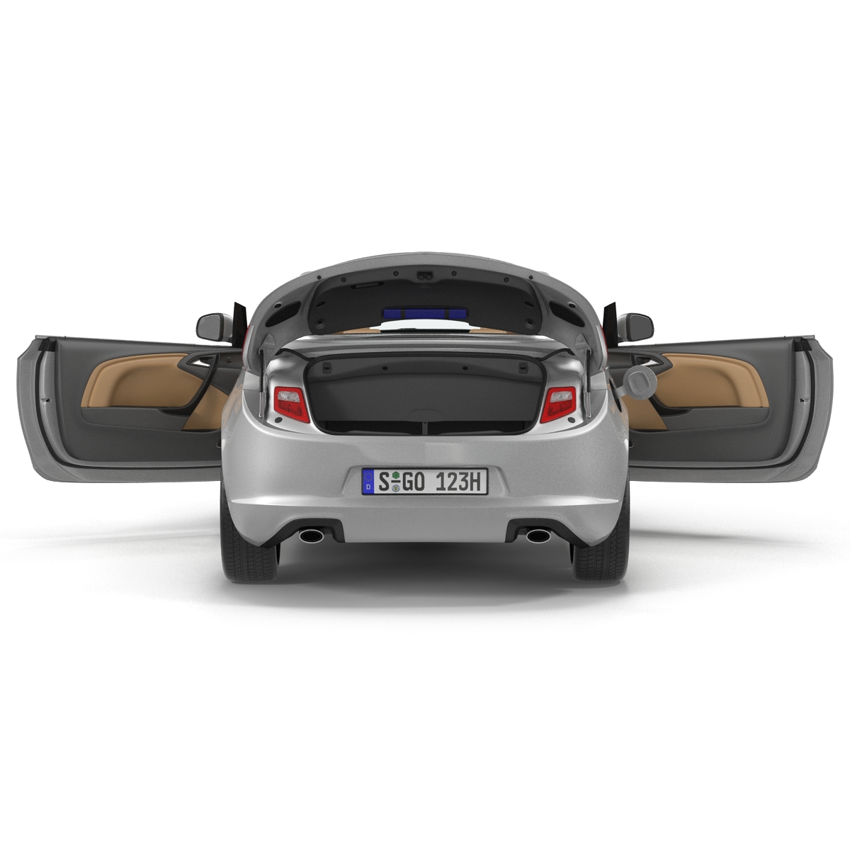 Generic Cabriolet Rigged 3D model