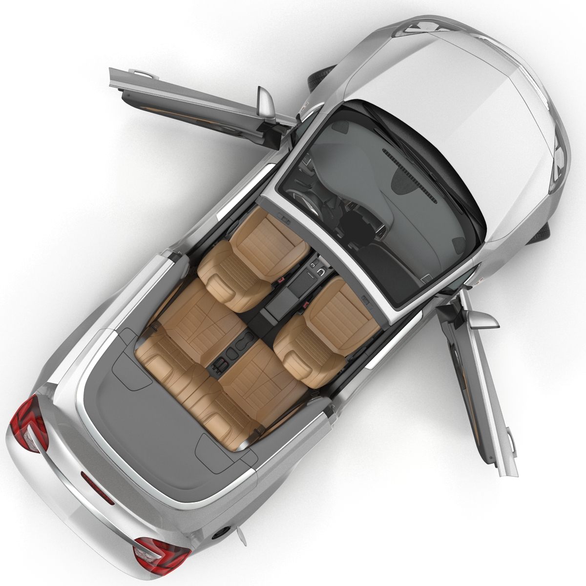 Generic Cabriolet Rigged 3D model