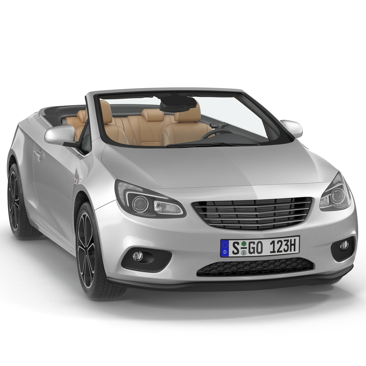 Generic Cabriolet Rigged 3D model