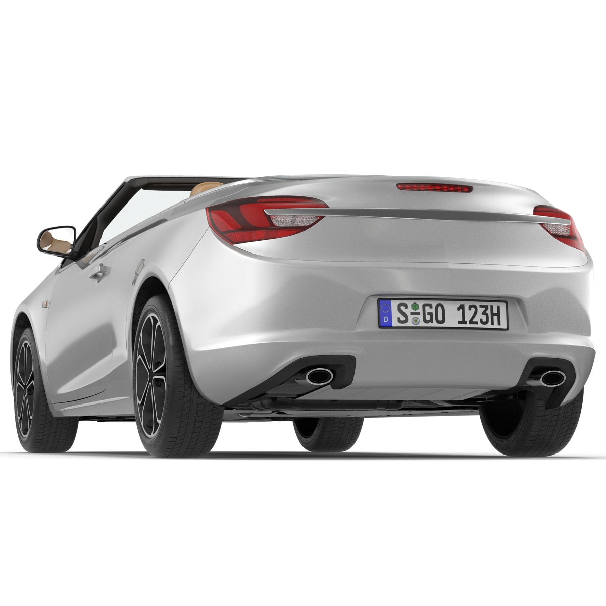 Generic Cabriolet Rigged 3D model