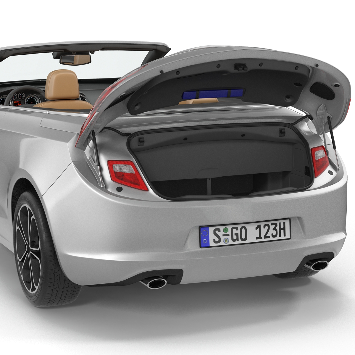 Generic Cabriolet Rigged 3D model