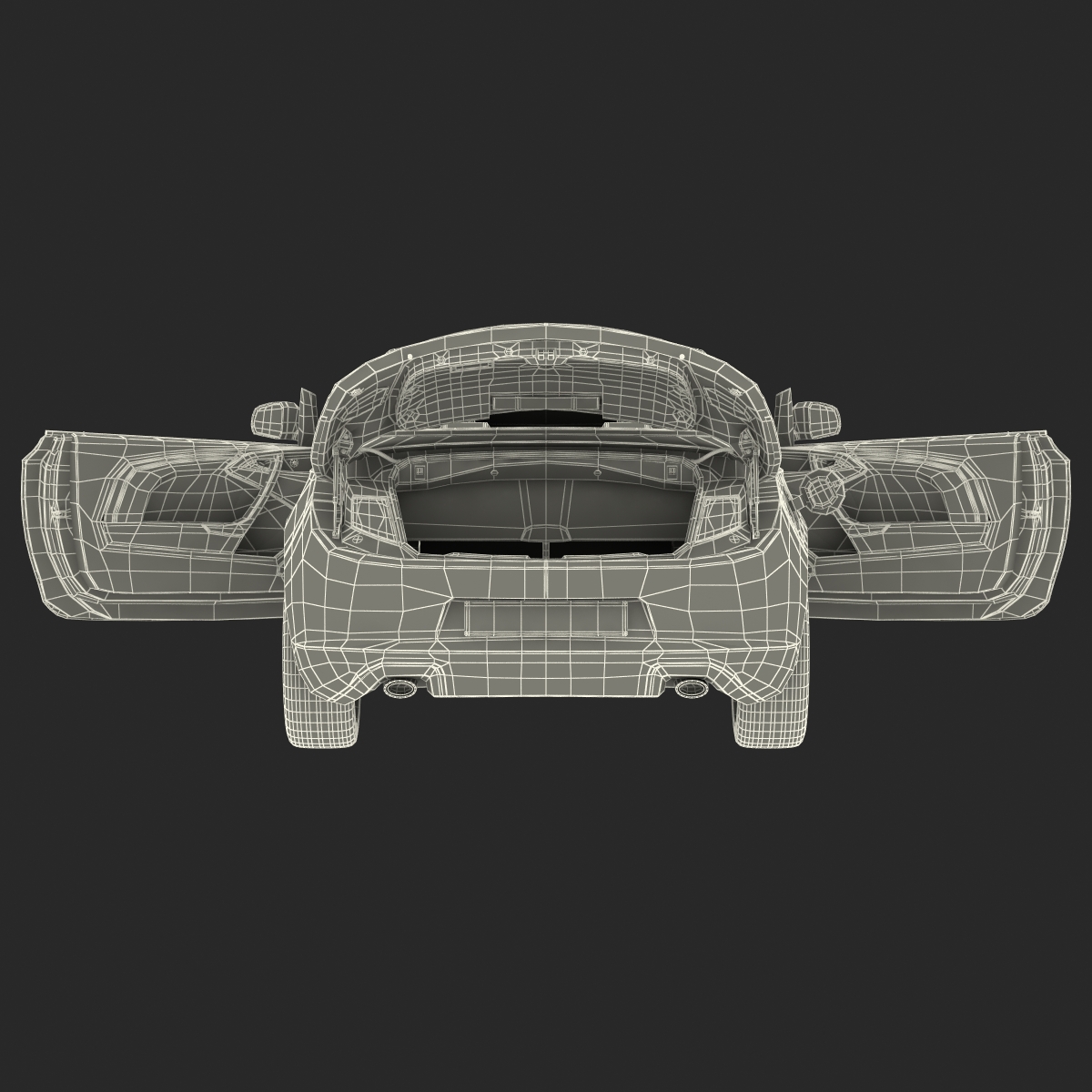 Generic Cabriolet Rigged 3D model