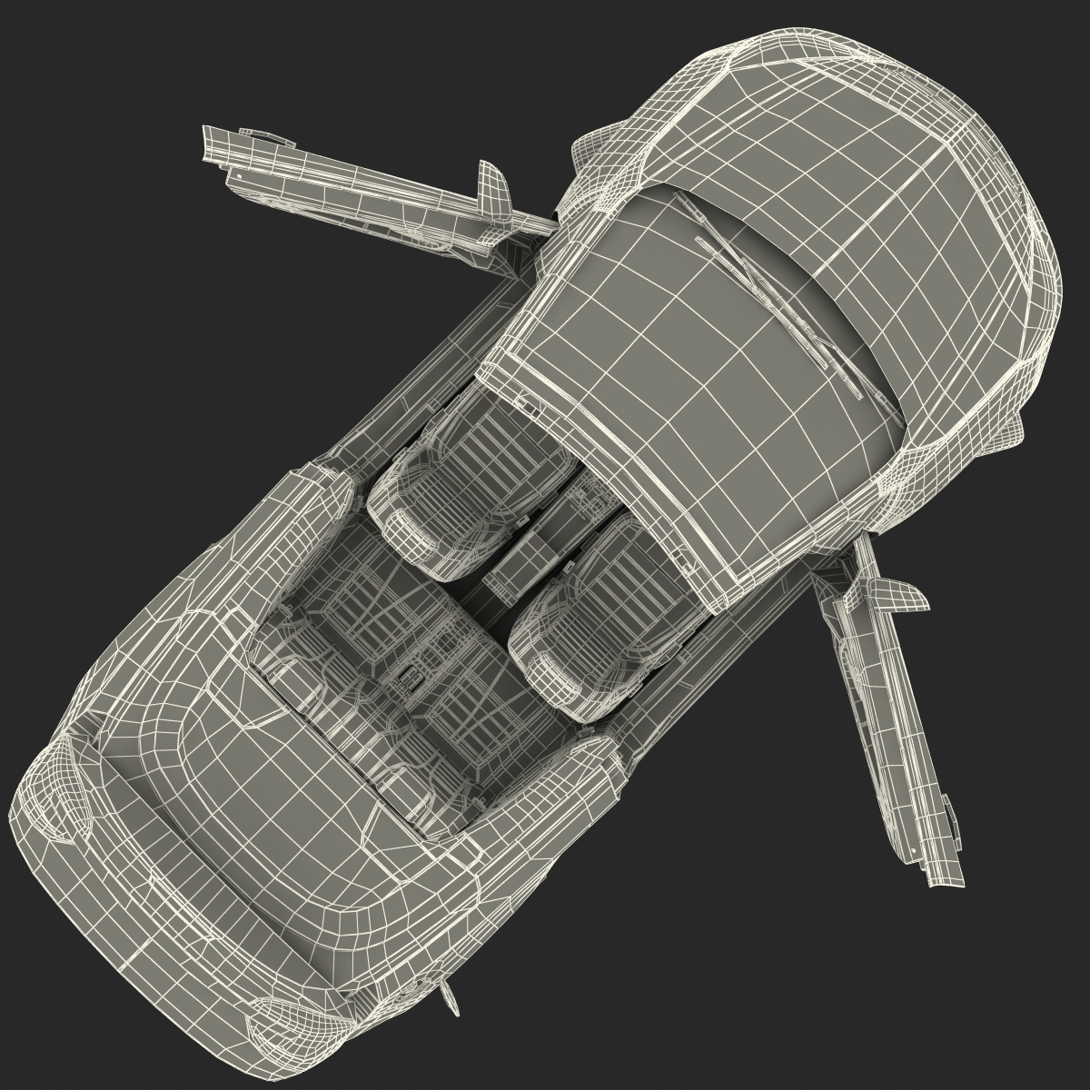 Generic Cabriolet Rigged 3D model