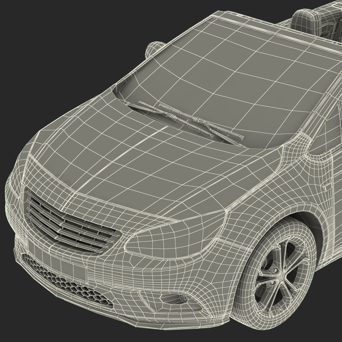 Generic Cabriolet Rigged 3D model