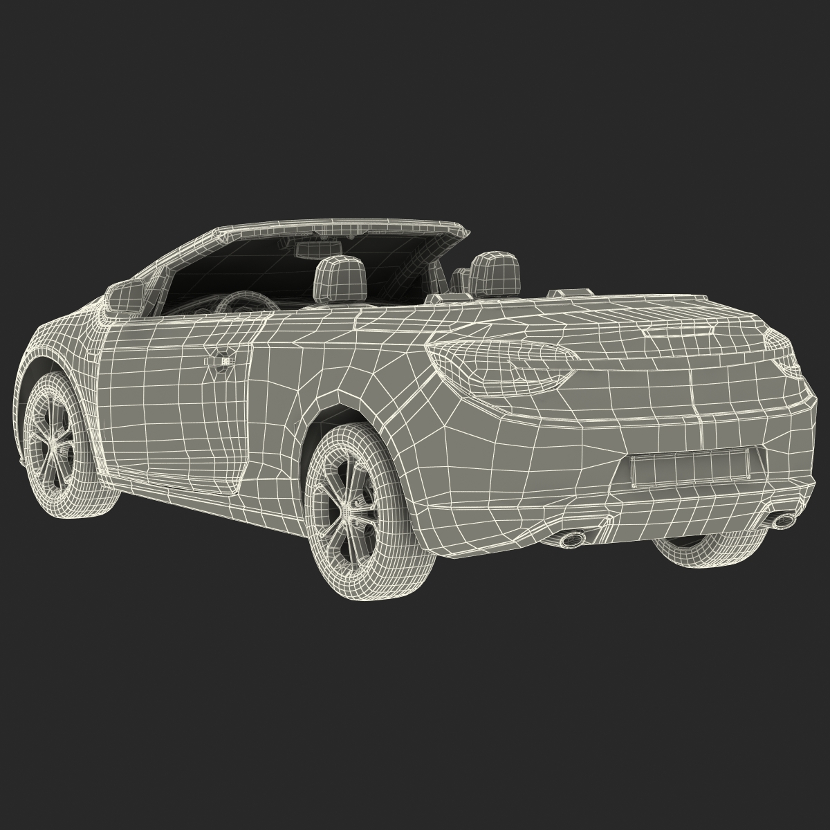 Generic Cabriolet Rigged 3D model