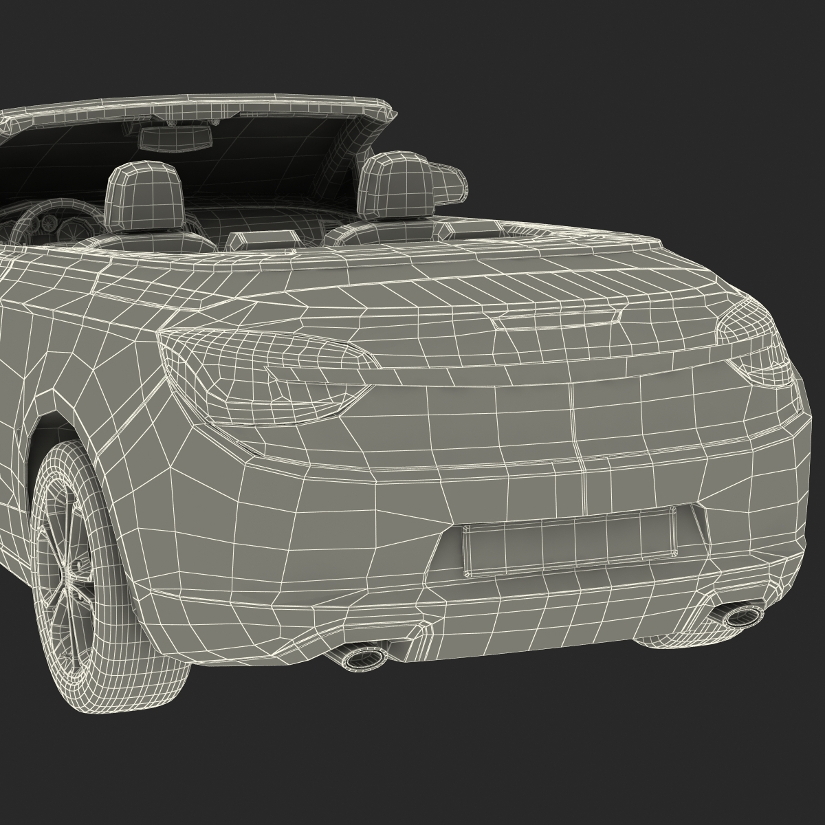 Generic Cabriolet Rigged 3D model