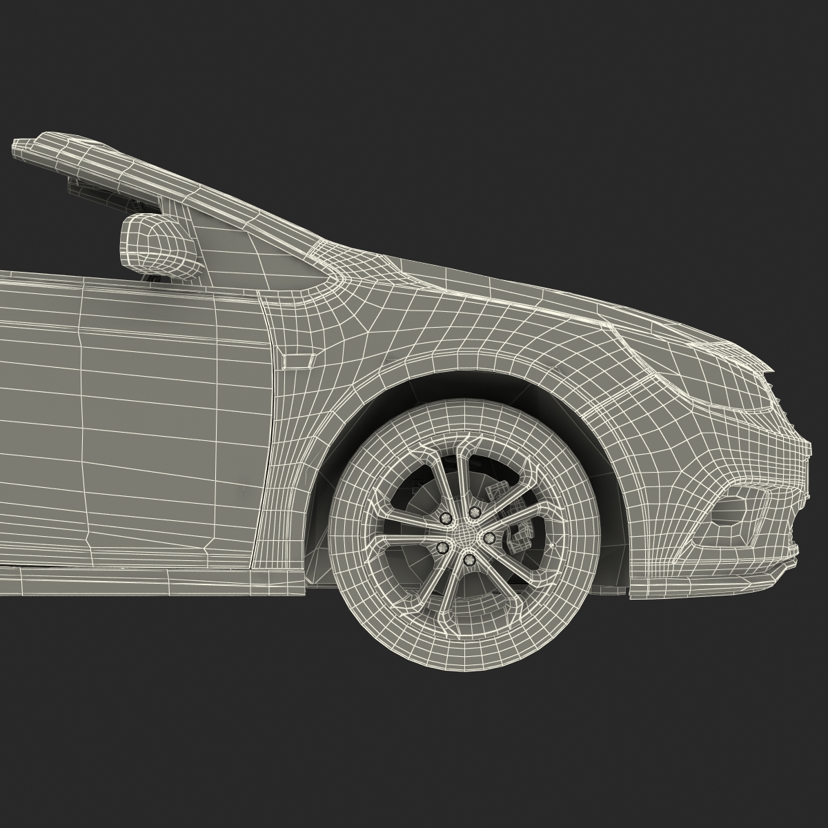 Generic Cabriolet Rigged 3D model