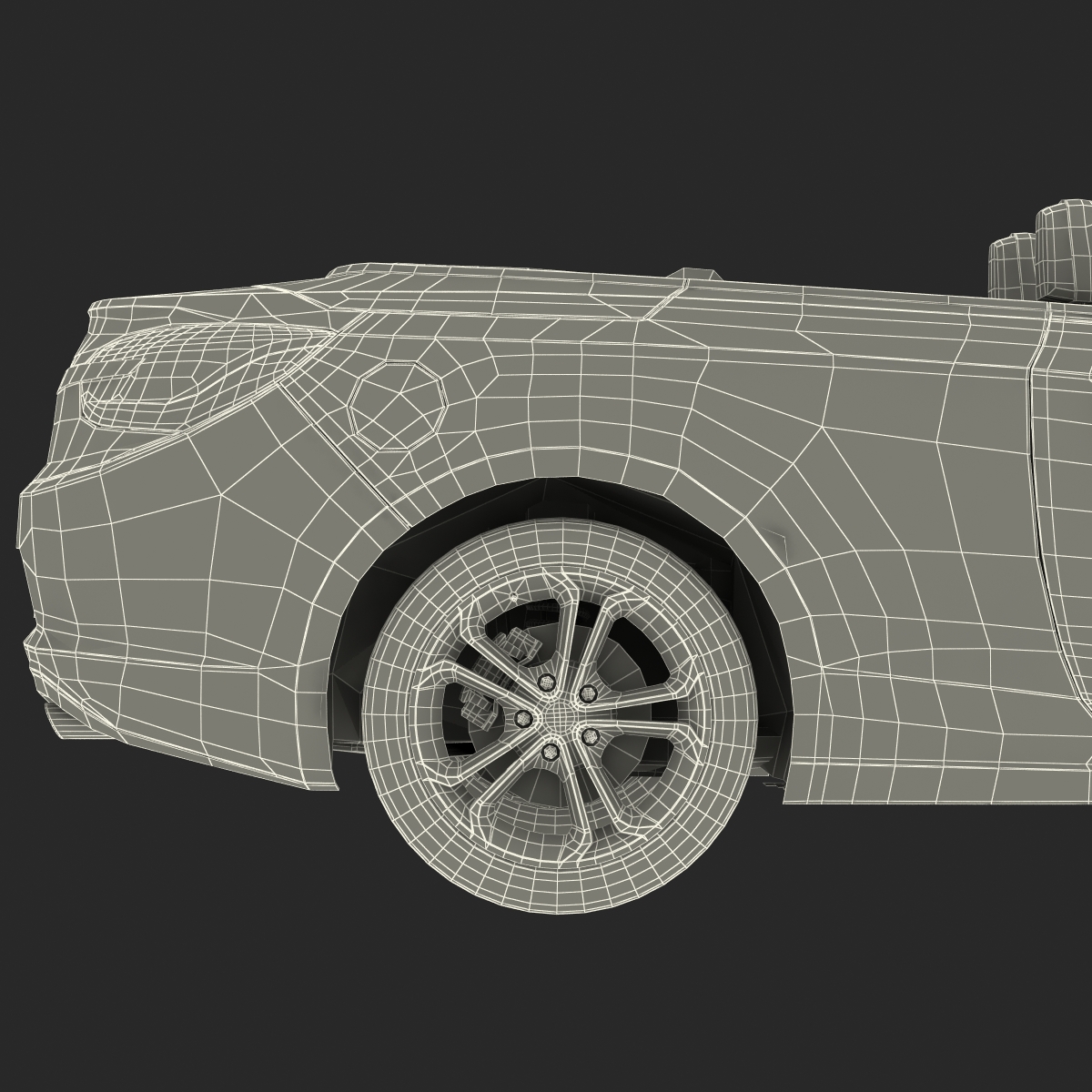 Generic Cabriolet Rigged 3D model