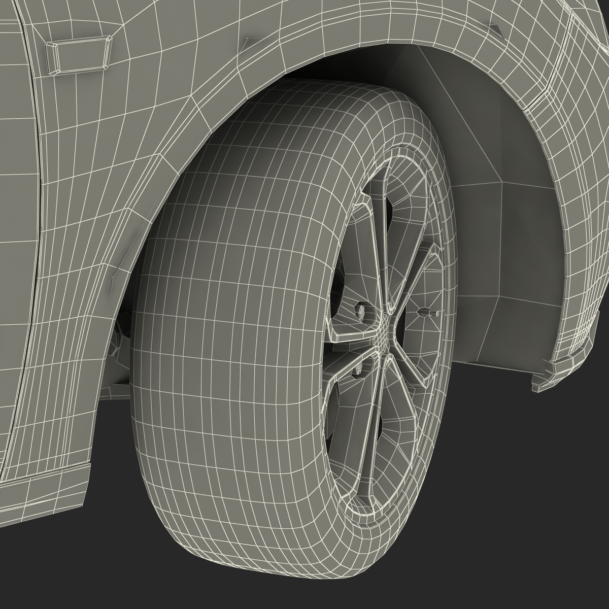 Generic Cabriolet Rigged 3D model