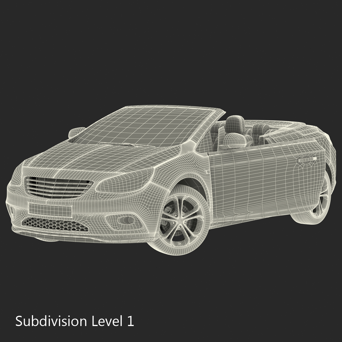 Generic Cabriolet Rigged 3D model