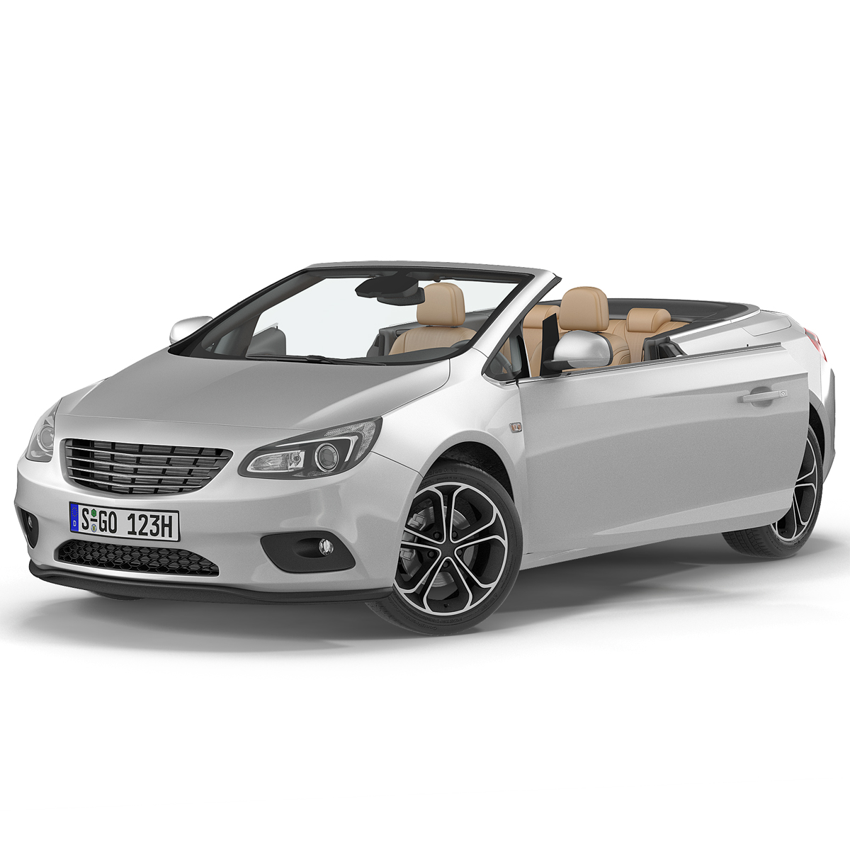 Generic Cabriolet Rigged 3D model