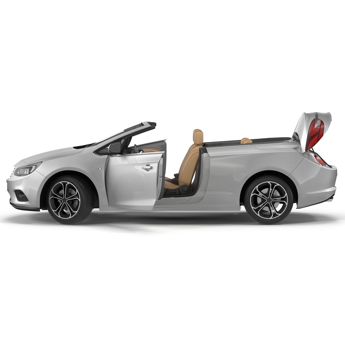 Generic Cabriolet Rigged 3D model