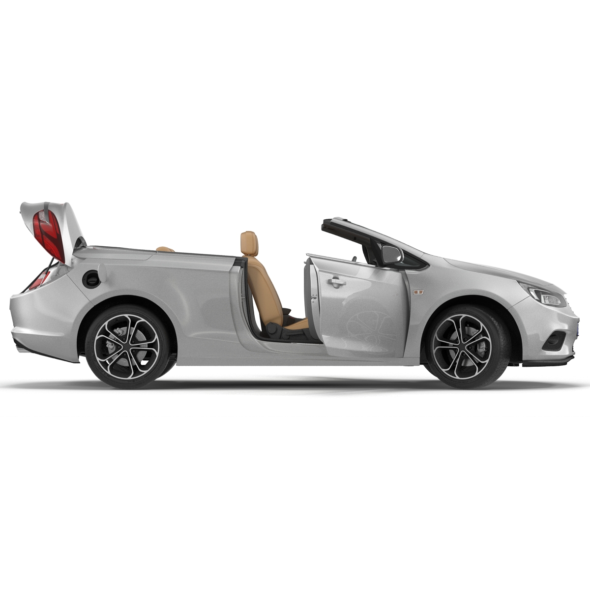 Generic Cabriolet Rigged 3D model