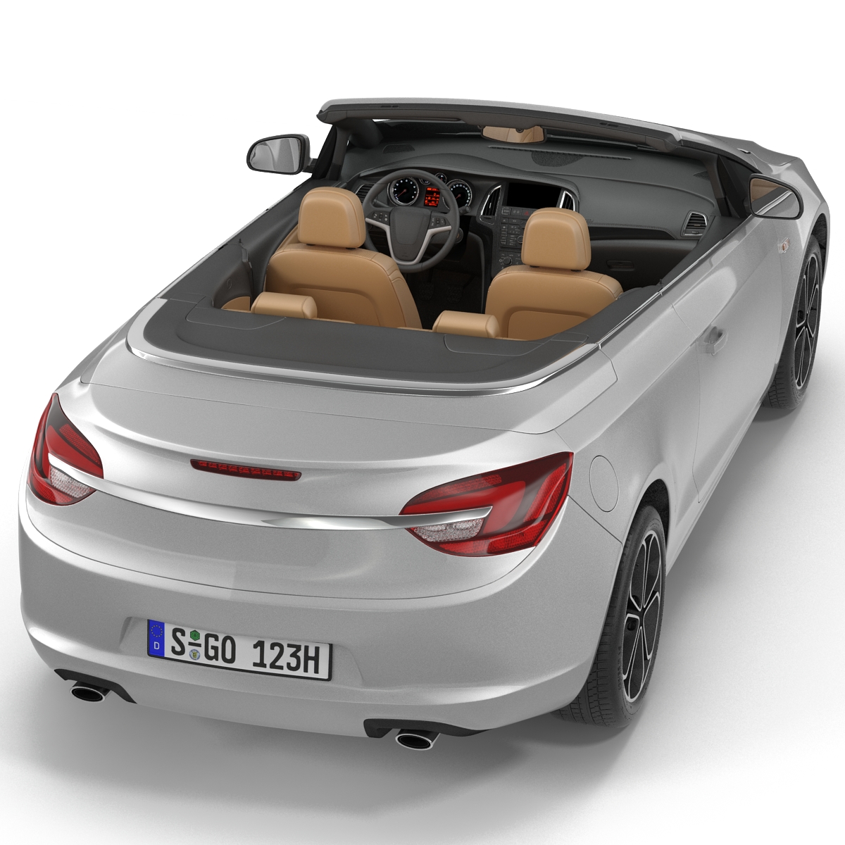 Generic Cabriolet Rigged 3D model