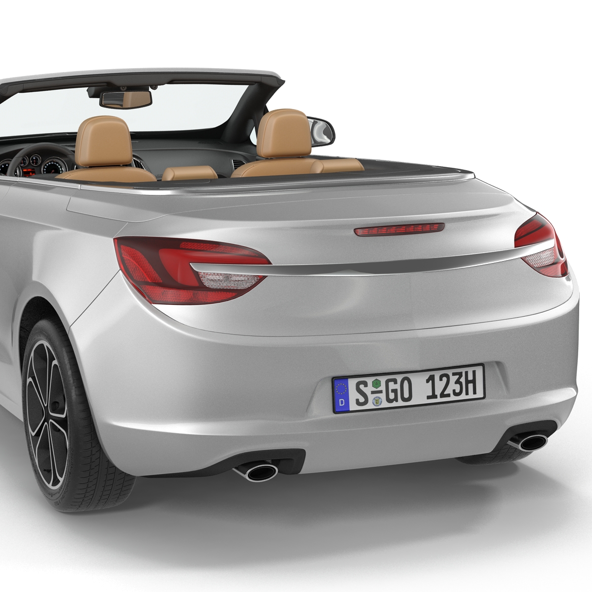 Generic Cabriolet Rigged 3D model