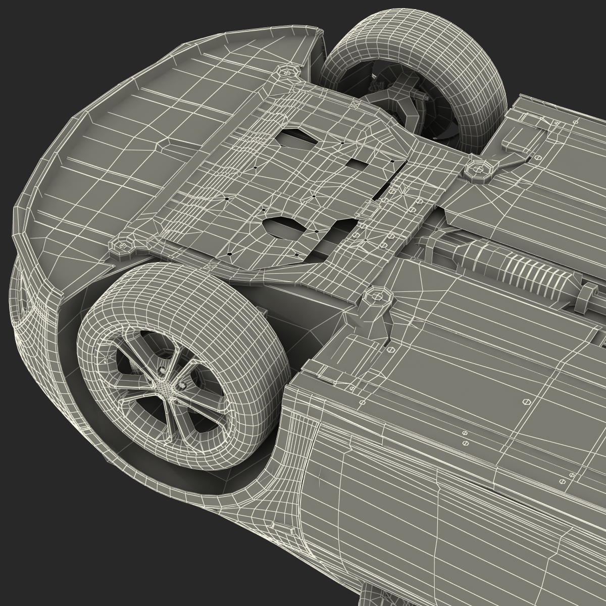 Generic Cabriolet Rigged 3D model