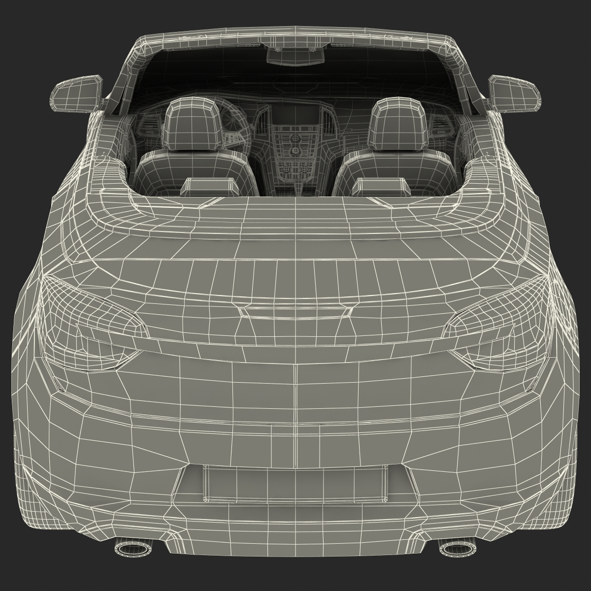 Generic Cabriolet Rigged 3D model