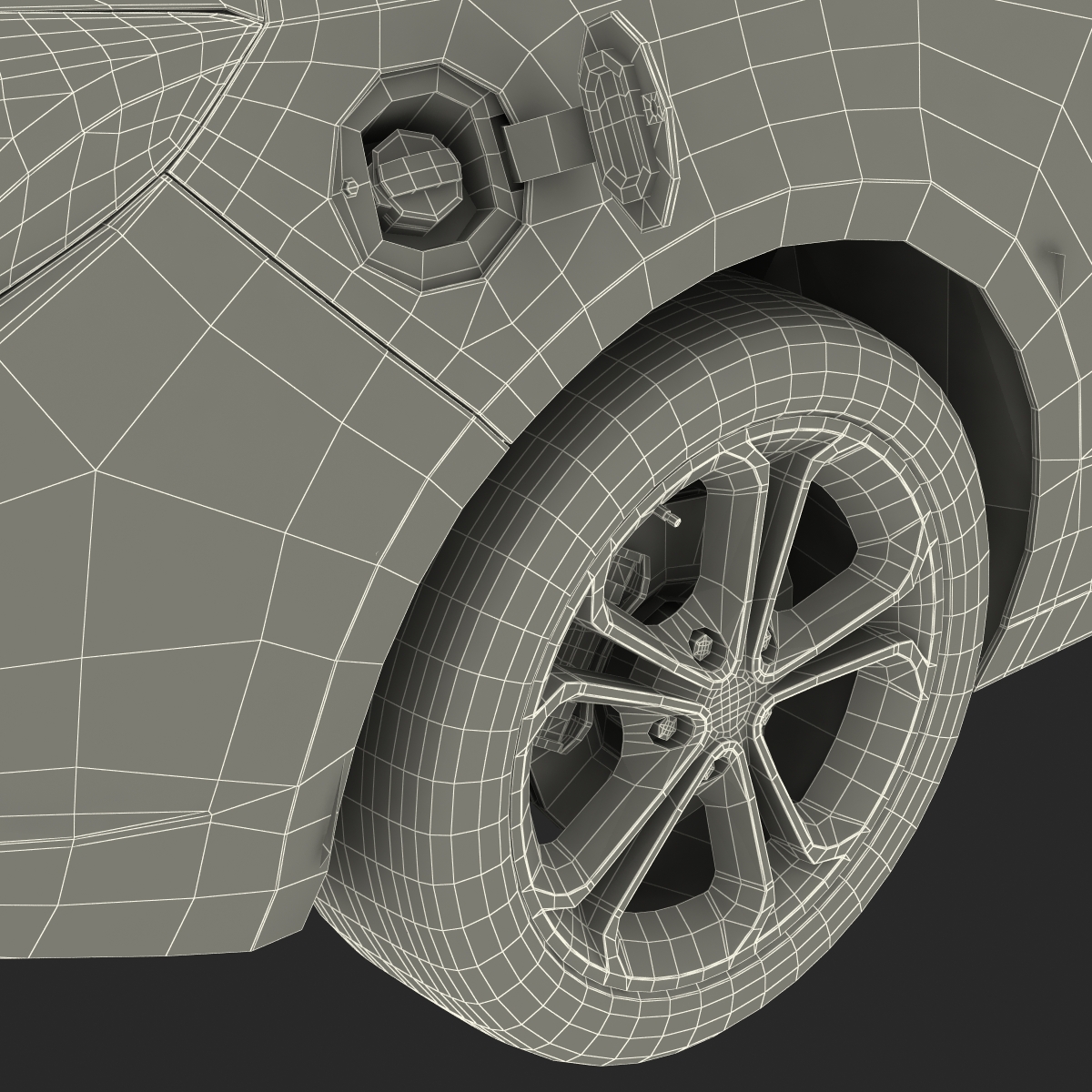 Generic Cabriolet Rigged 3D model