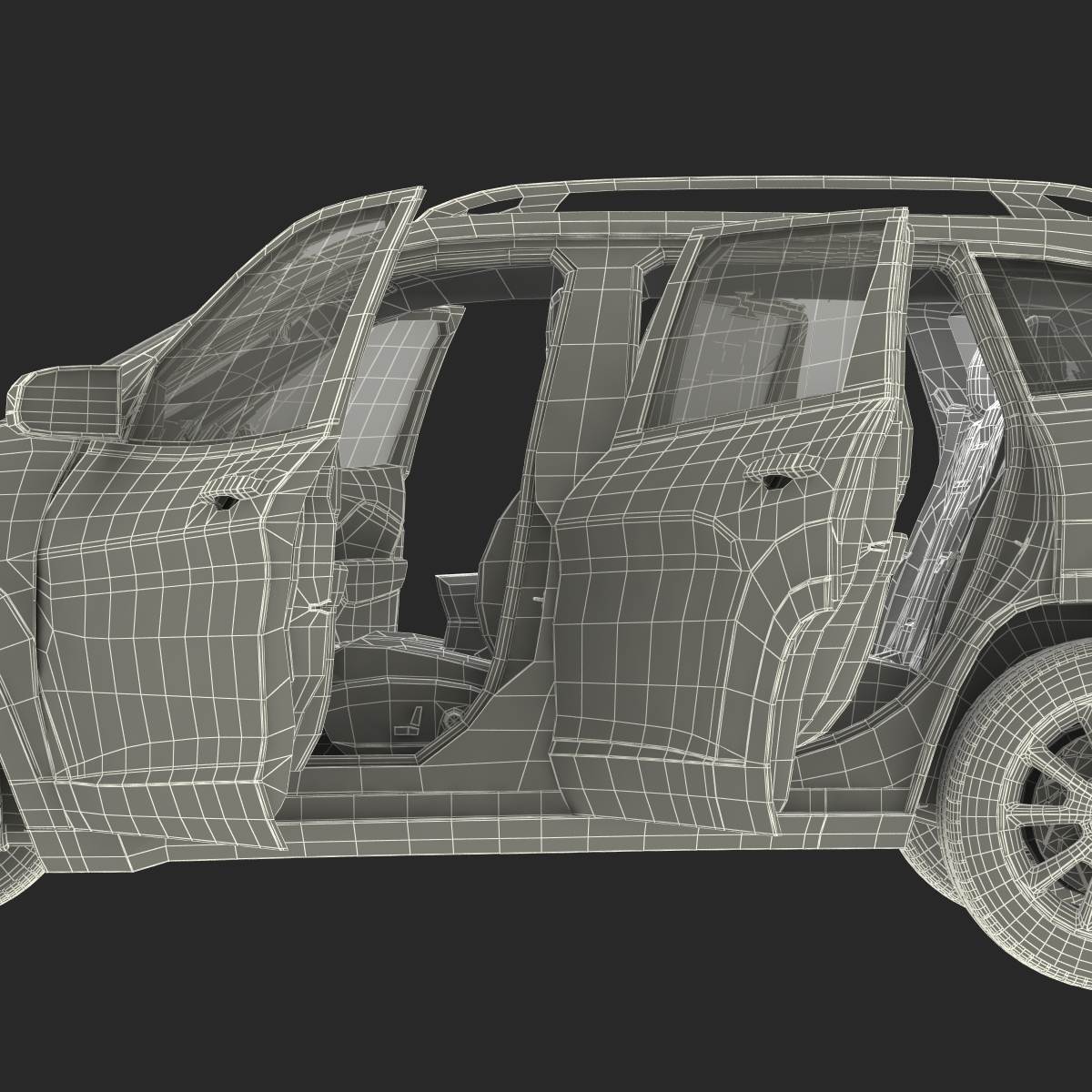 3D Generic SUV Rigged model