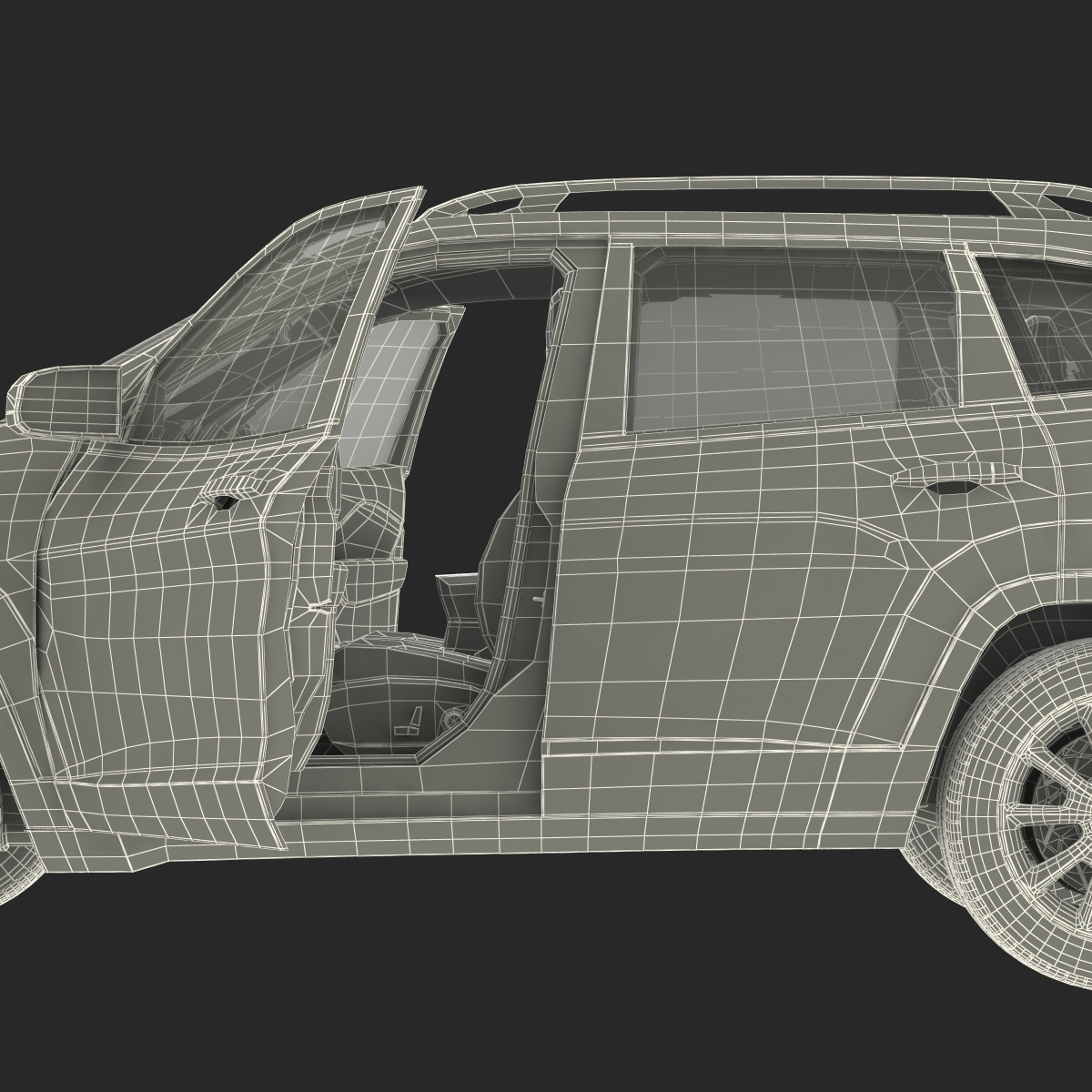 3D Generic SUV Rigged model