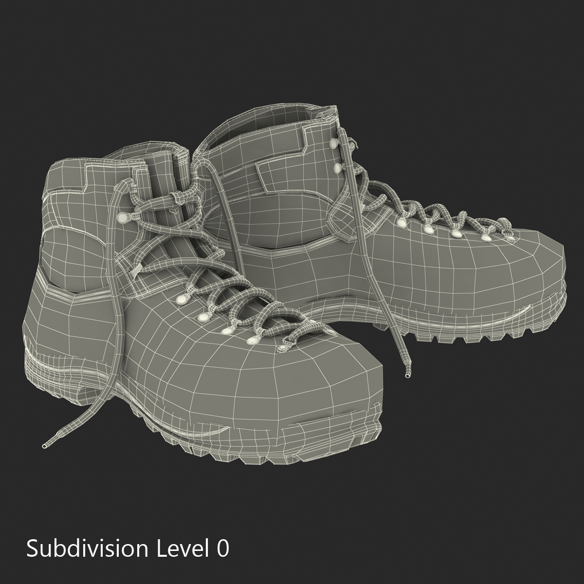 Hiking Boots 2 3D model