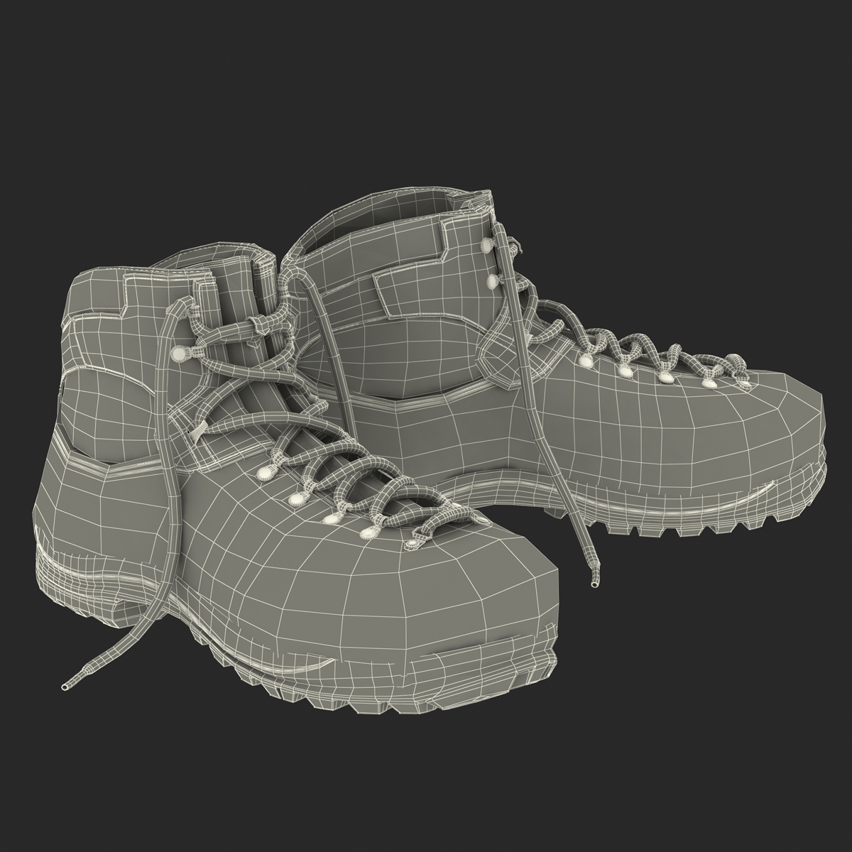 Hiking Boots 2 3D model