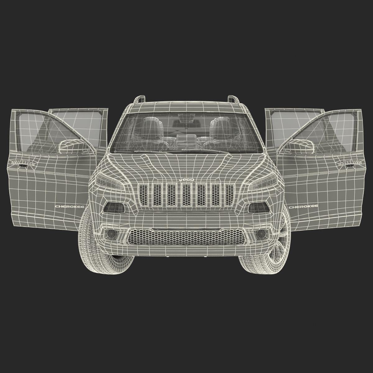 3D model Jeep Cherokee 2015 Rigged